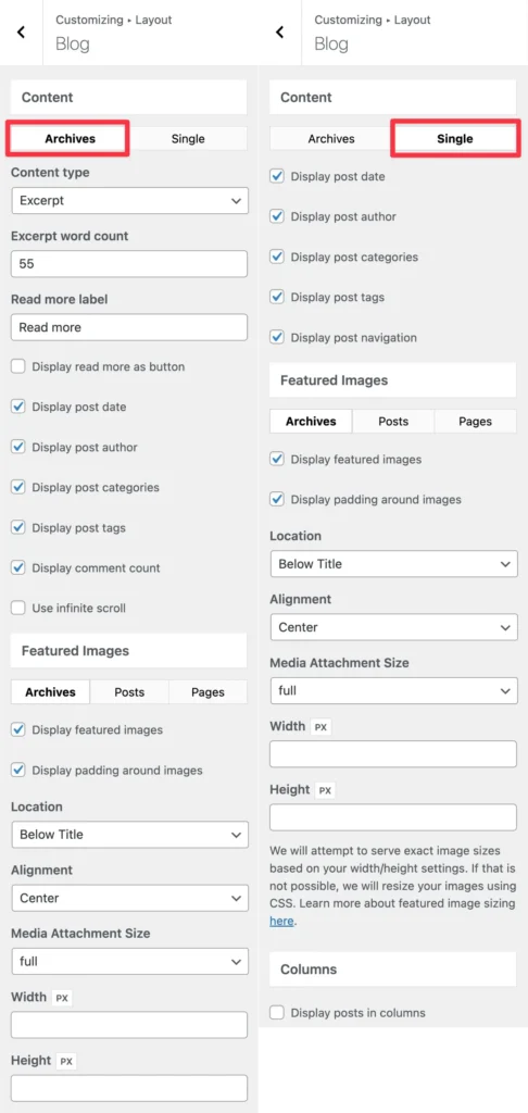 GeneratePress blog layouts