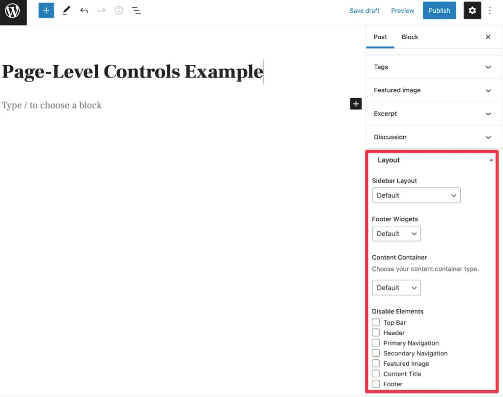 Page-Level Controls