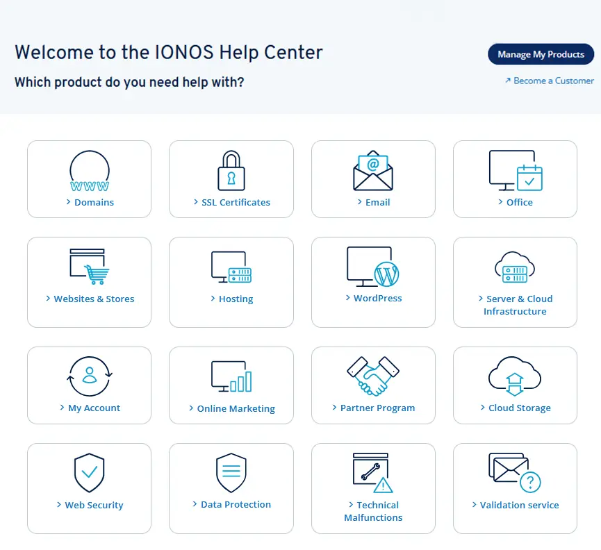 Ionos Hosting Support