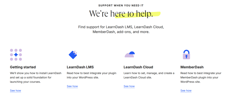 LearnDash Plugin Customer Support and Service