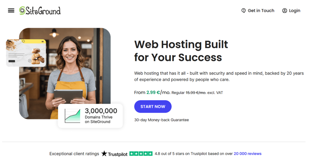 Top 10 Web Hosting - SiteGround