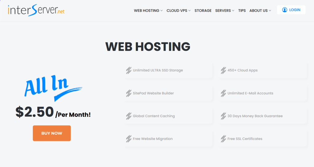 Top 10 Web Hosting - interServer