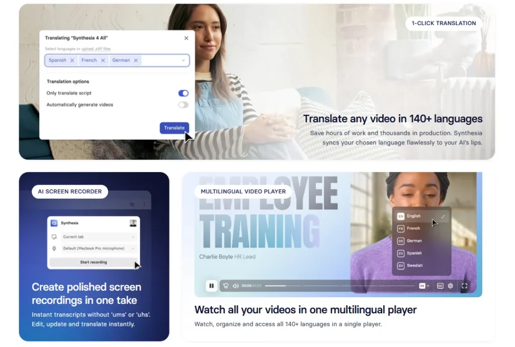 Synthesia AI video generator
