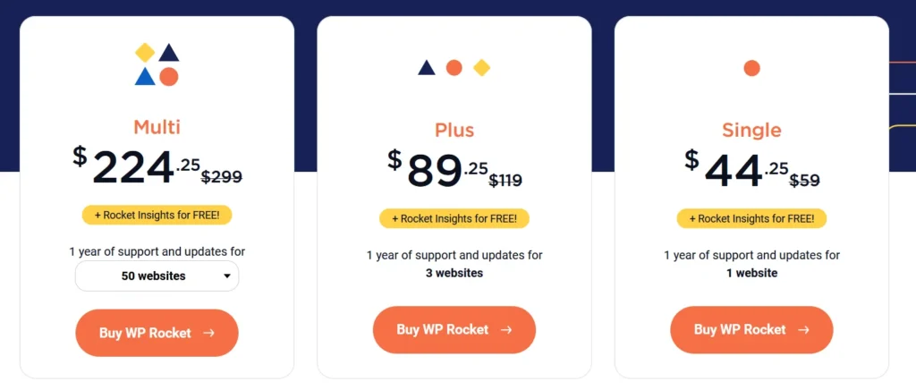 WP Rocket Pricing