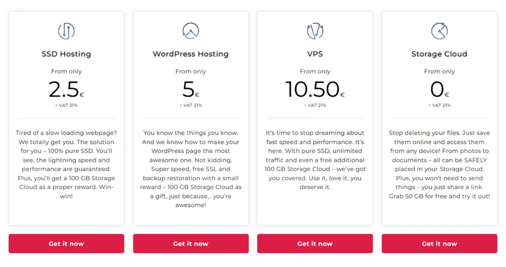 Getspace Hosting Pricing